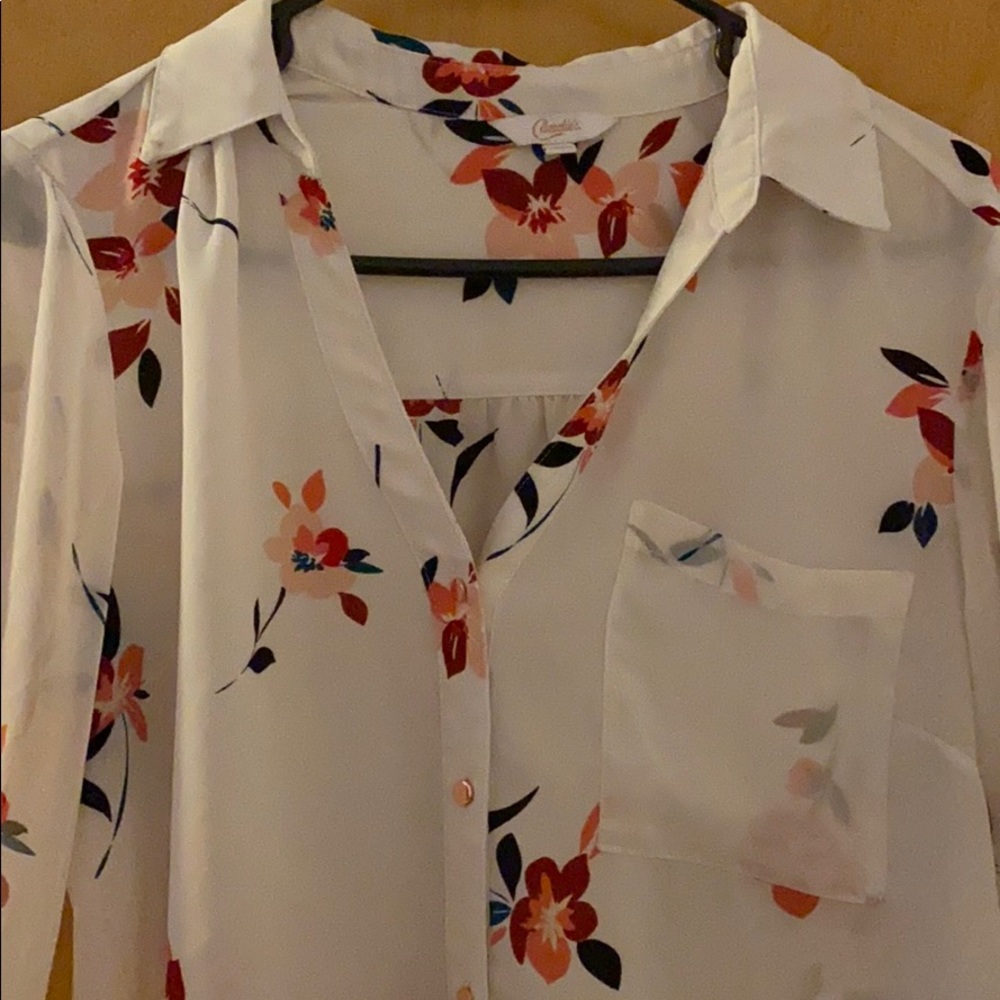 ‼️😱🎀🌺CANDIES FLORAL SHEER BLOUSE
